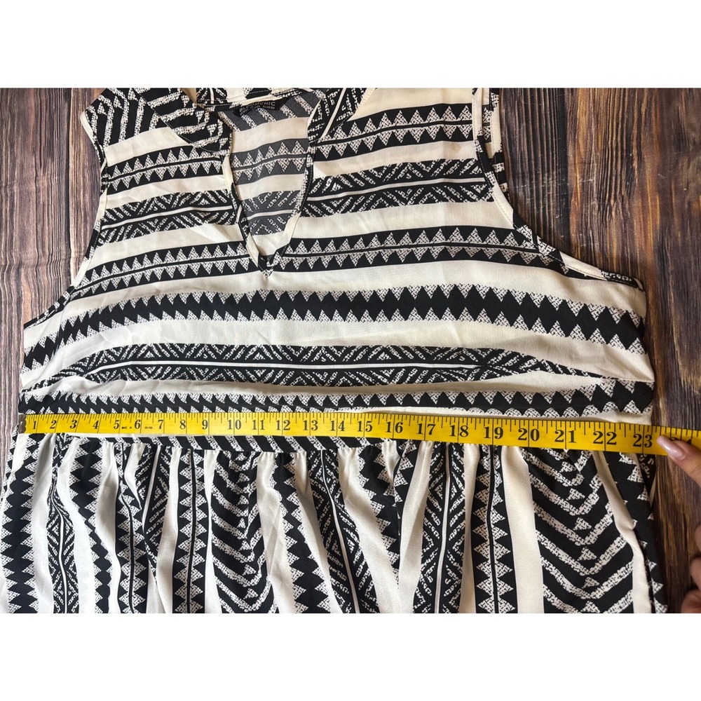 BloomChic Dress Womens 18 20 Black White Chevron Herringbone Sleeveless Tank - Picture 8 of 16